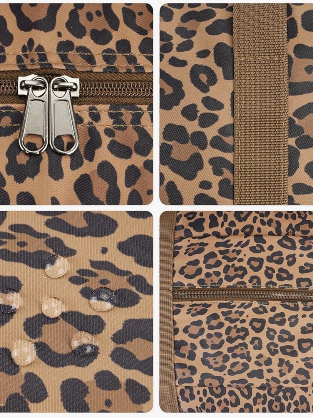 Leopard Print Travel Gym Weekend Bag - NWOT 17.7x12.6x6.3 - Picture 3 of 3